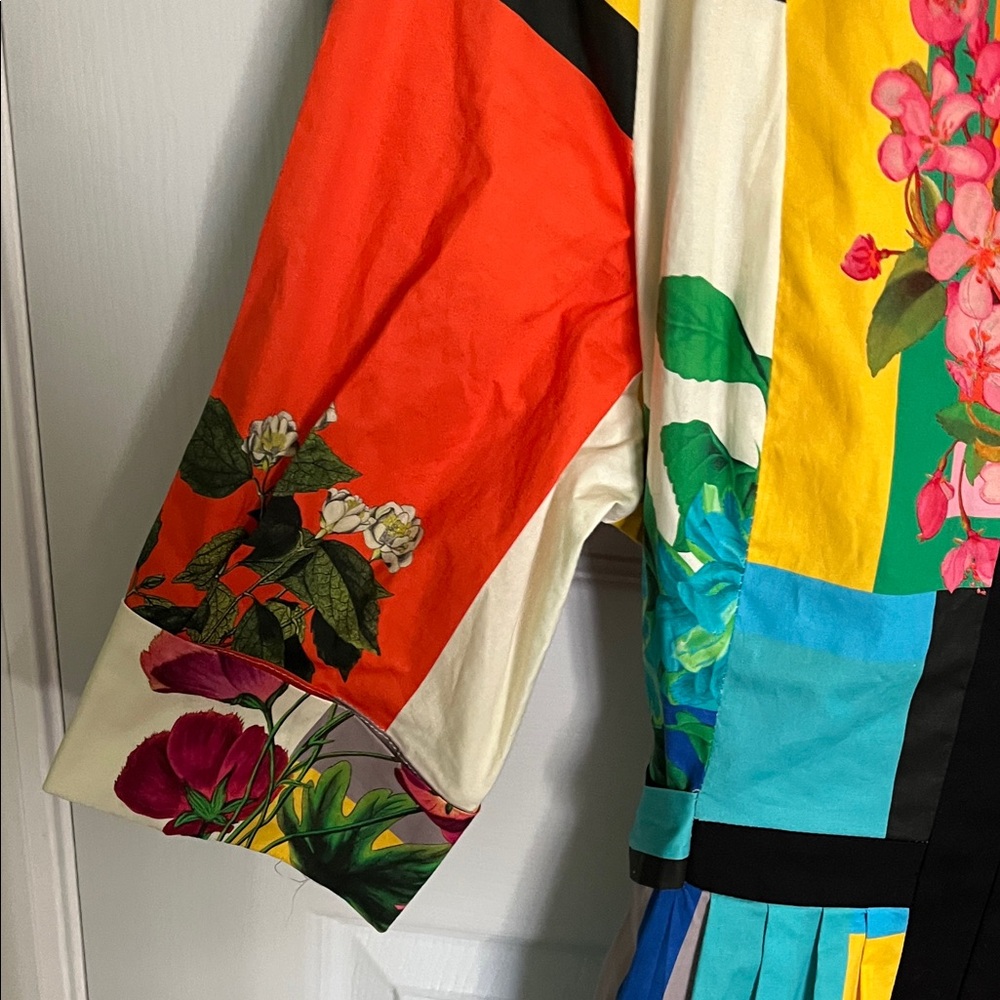 IC COLLECTION Colorful Patchwork Floral Midi Dress - image 3